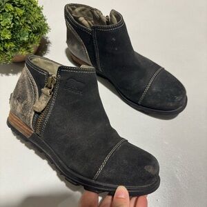 Sorel Major Low Ankle Boots Booties Size 6 Leather Suede Fall‎ Classic Netral